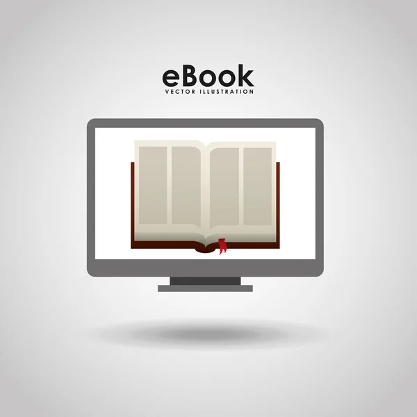E-book design de conceito —  Vetores de Stock