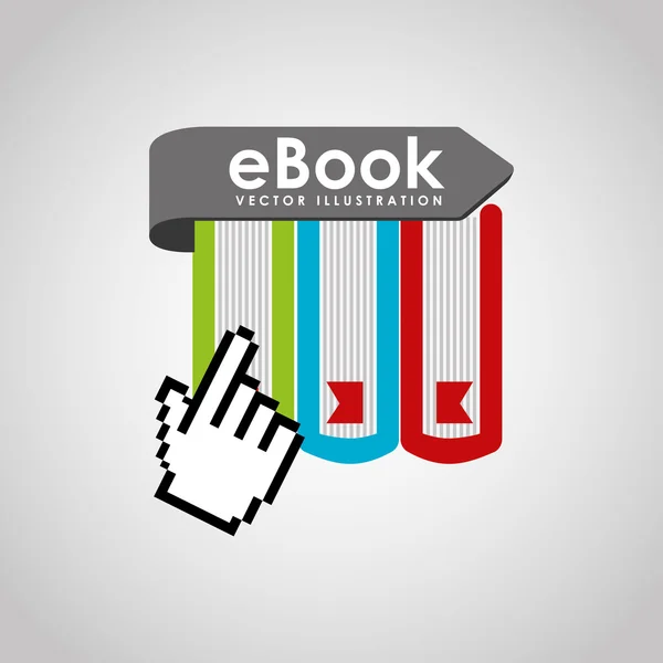 E-book design de conceito — Vetor de Stock