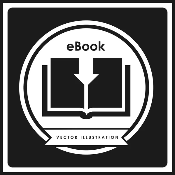 E-book design de conceito — Vetor de Stock