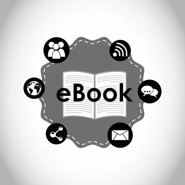 电子书籍的概念设计 — 图库矢量图片