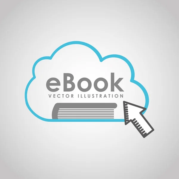 Diseño del concepto de libro electrónico — Vector de stock