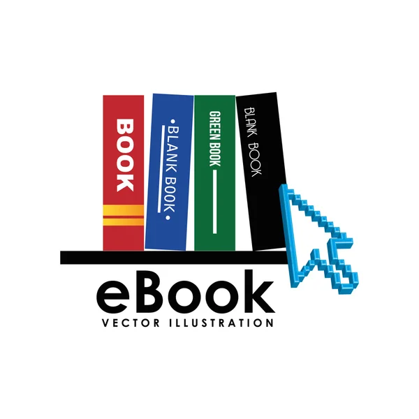 E-bok konceptdesign — Stock vektor