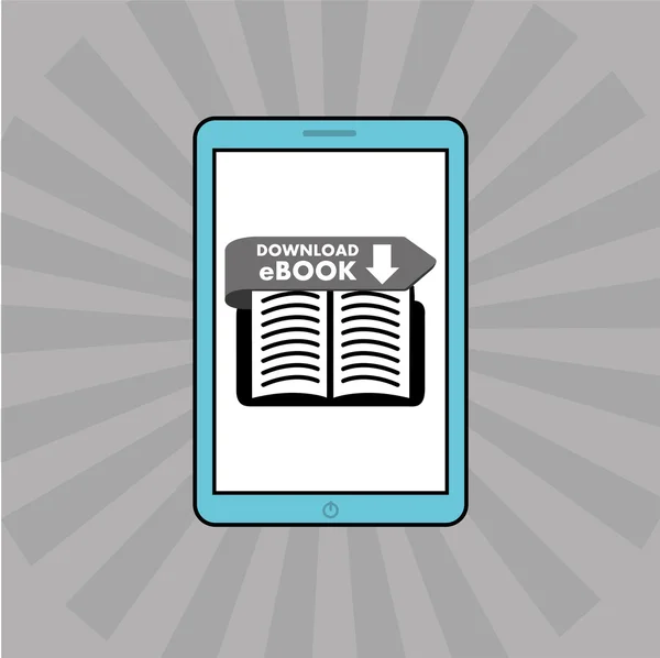 E-book design de conceito — Vetor de Stock