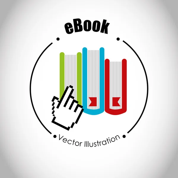 Conception de concept de livre électronique — Image vectorielle