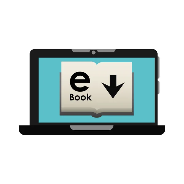 E-book design de conceito — Vetor de Stock