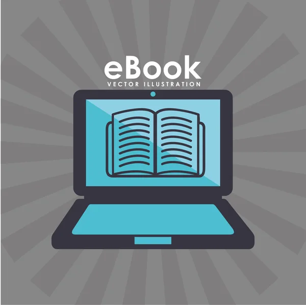 E-bok konceptdesign — Stock vektor