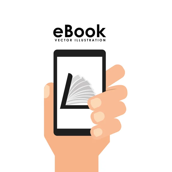 Концепция электронной книги — стоковый вектор