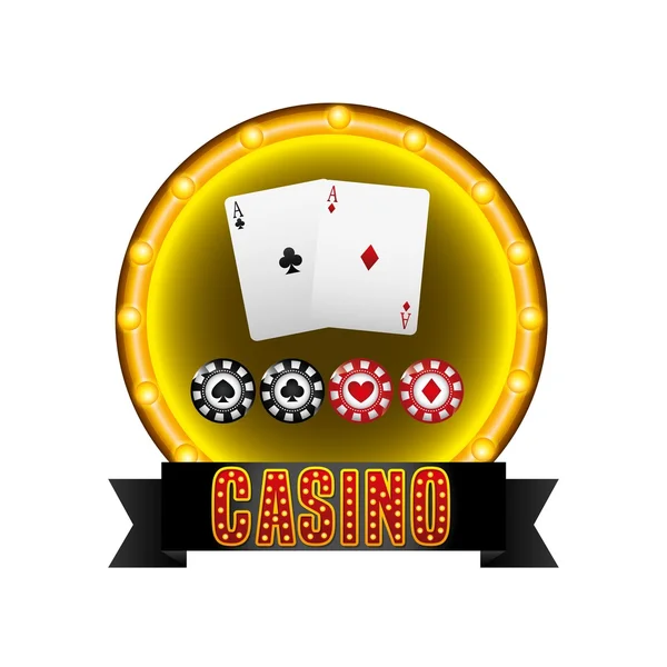 Casino spel design — Stock vektor