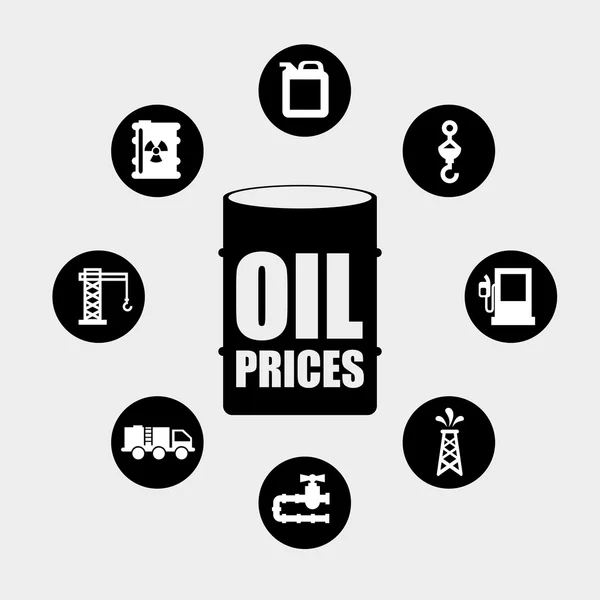 Oil prices design — Stock Vector