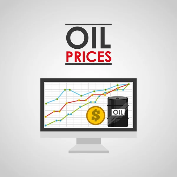Gestaltung der Ölpreise — Stockvektor