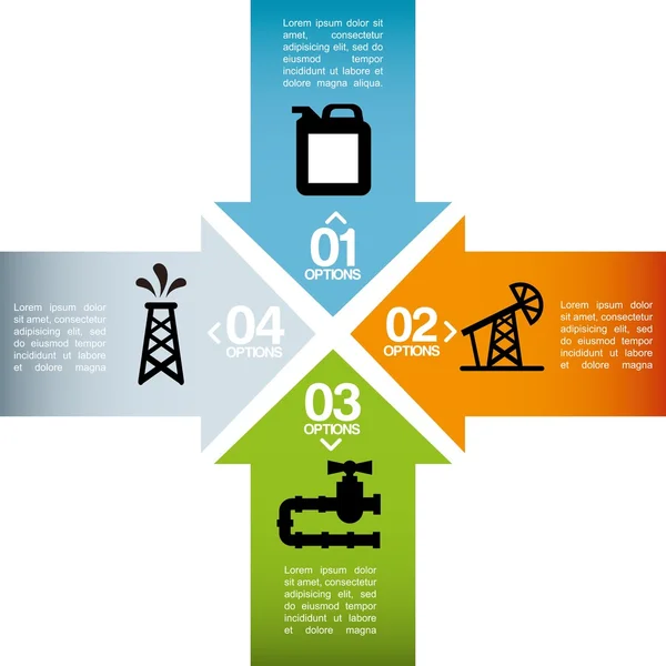 石油産業デザイン — ストックベクタ