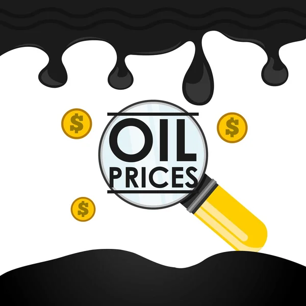 Oil prices design — Stock Vector