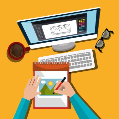 Yaratıcı fikirler grafik tasarımcı