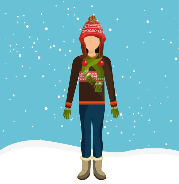 Moda de invierno y accesorios — Vector de stock