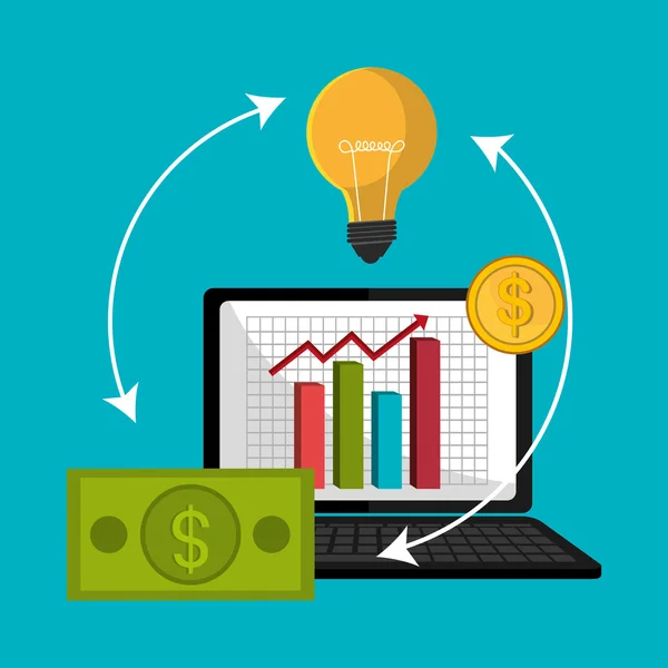 Dinero y mercado financiero — Vector de stock