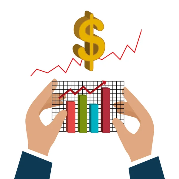 Mercado monetário e financeiro — Vetor de Stock