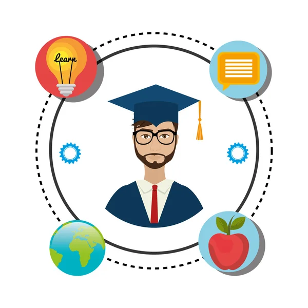 ELearning and education graphic design — Stock Vector