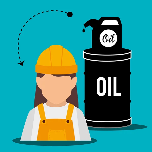 Ölindustrie und Ölpreise — Stockvektor