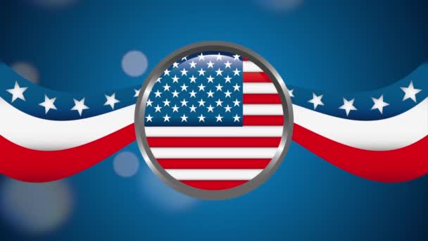 Estados Unidos diseño — Vídeo de stock