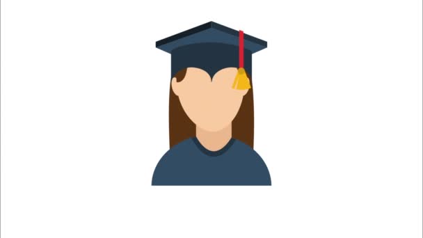 Diseño de graduación Animación — Vídeos de Stock