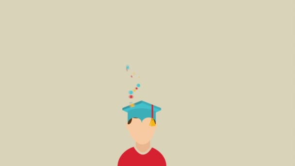 Diseño de graduación Animación — Vídeo de stock