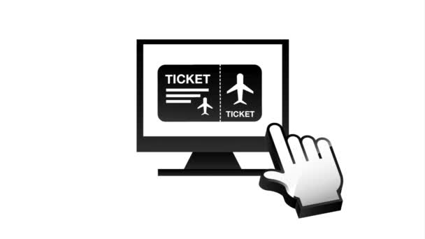 Diseño del concepto de ticket — Vídeos de Stock