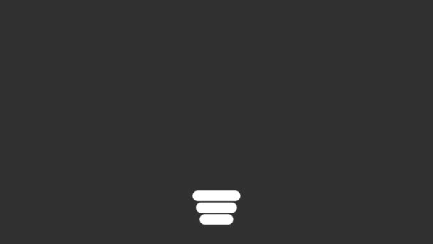 Glödlampa ikon Design — Stockvideo