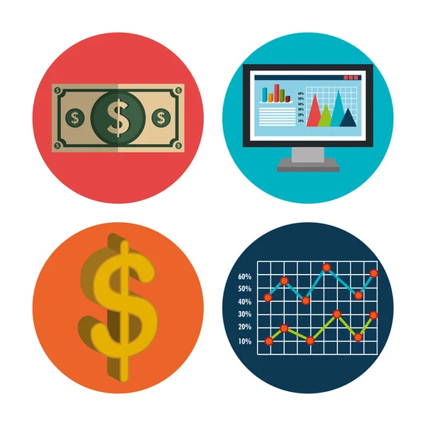 Mercado financeiro e investimentos —  Vetores de Stock