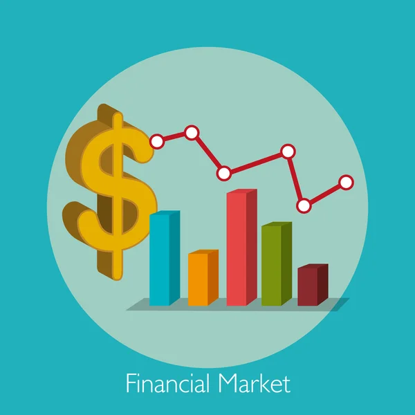 Marché financier et investissements — Image vectorielle