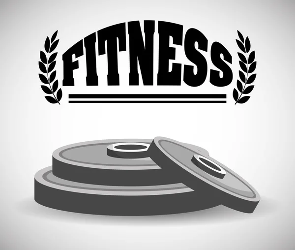 Fitness estilo de vida saludable diseño gráfico — Vector de stock