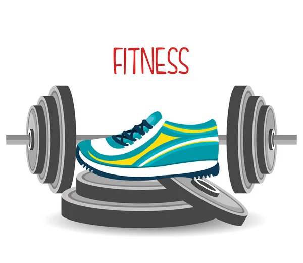 Fitness stile di vita sano design grafico — Vettoriale Stock