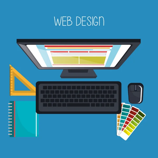 Разработка веб-дизайна — стоковый вектор