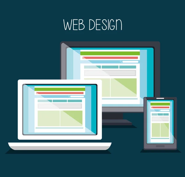 Desenvolvimento web design — Vetor de Stock