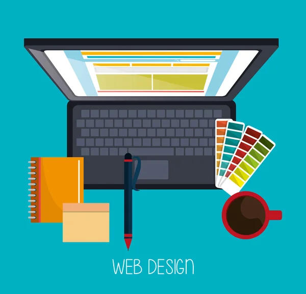 Desarrollo de Diseño Web — Vector de stock