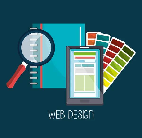 Desenvolvimento web design — Vetor de Stock