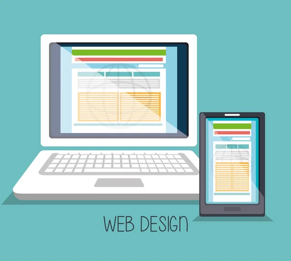 Webdesign-Entwicklung — Stockvektor