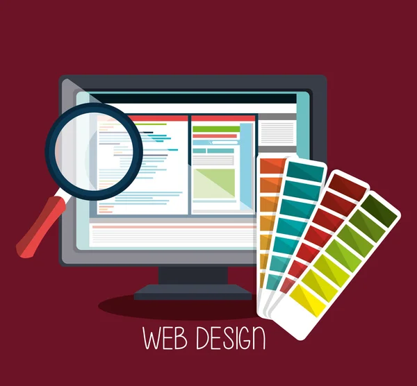 Desarrollo de Diseño Web — Vector de stock