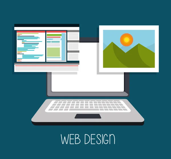 Desarrollo de Diseño Web — Vector de stock