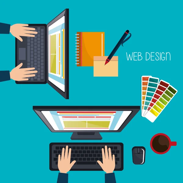 Desarrollo de Diseño Web — Vector de stock