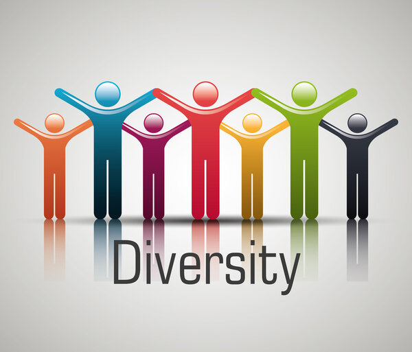 People diversity colorful icon