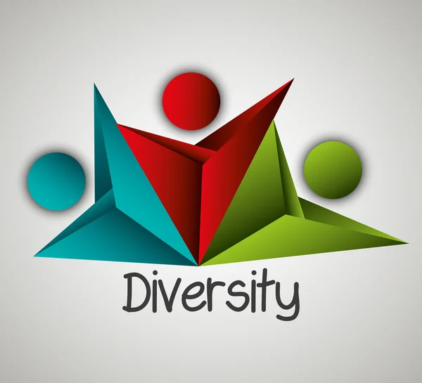 Gente diversidad colorido icono — Vector de stock