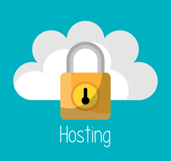 Webhosting und Cloud Computing — Stockvektor