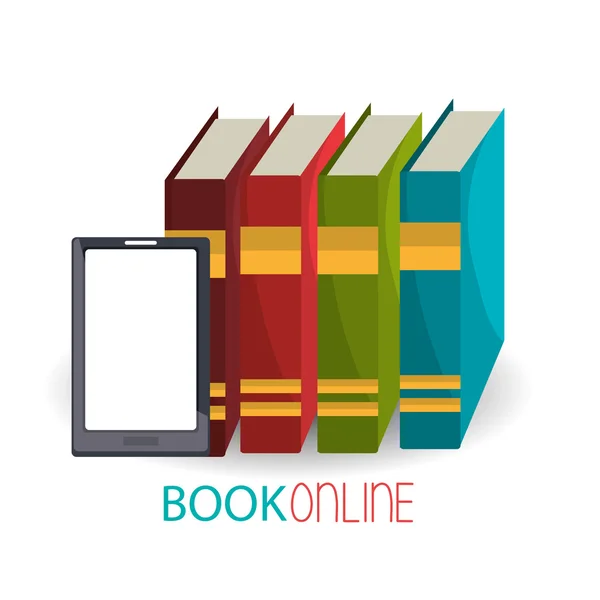 Digitale elektronische boek of ebook — Stockvector