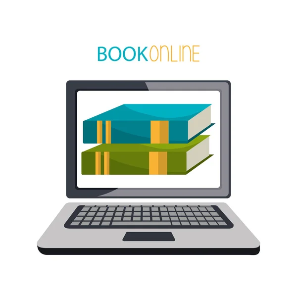 Digitale elektronische boek of ebook — Stockvector