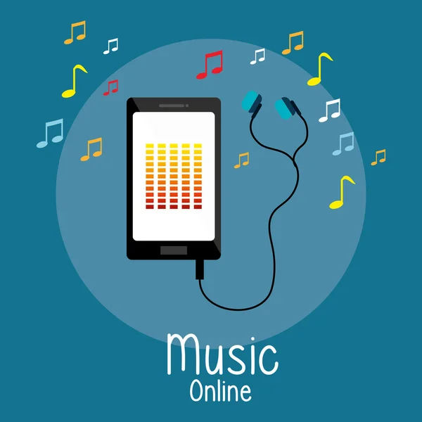 Musik online herunterladen — Stockvektor