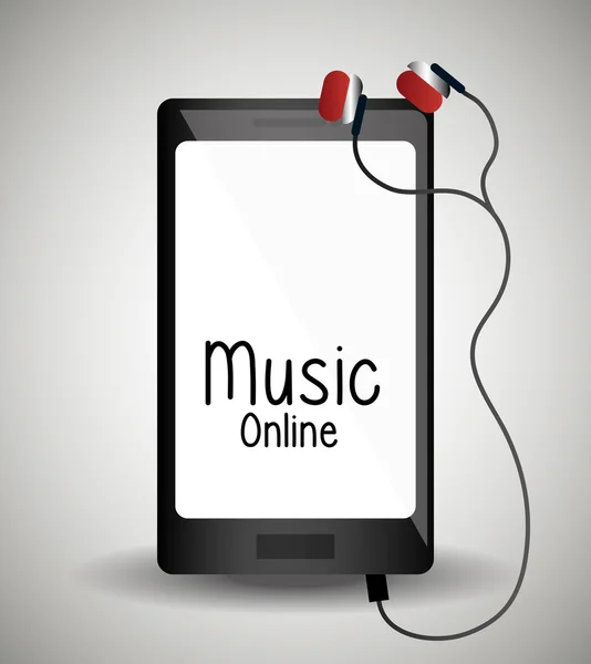 Musik online herunterladen — Stockvektor