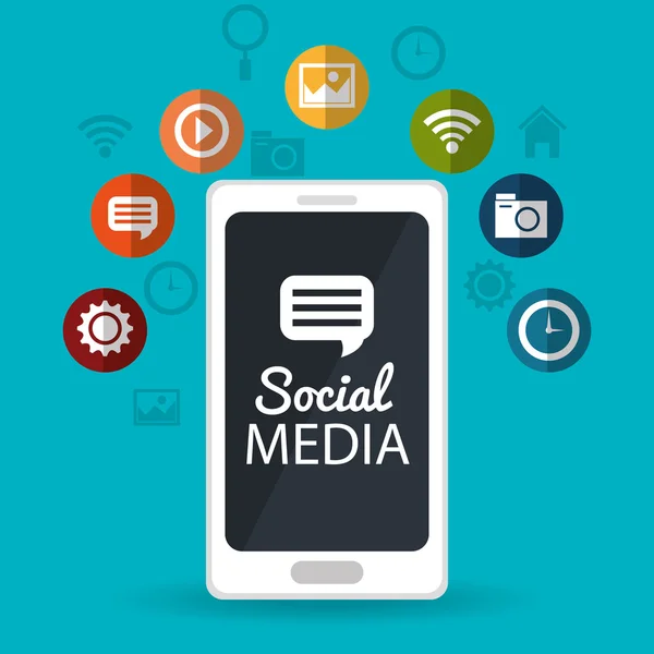 Κοινωνικών μέσων μαζικής ενημέρωσης ψυχαγωγία — Διανυσματικό Αρχείο