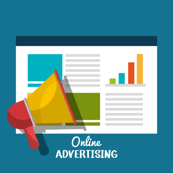 デジタル広告とマーケティング — ストックベクタ