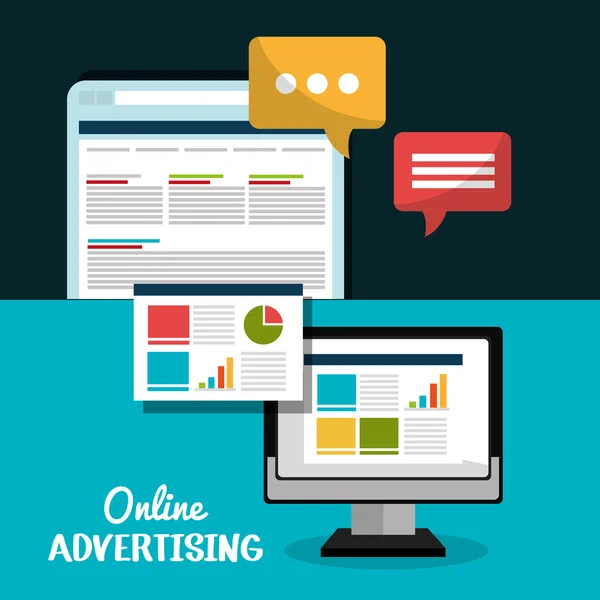 Publicité et marketing numériques — Image vectorielle
