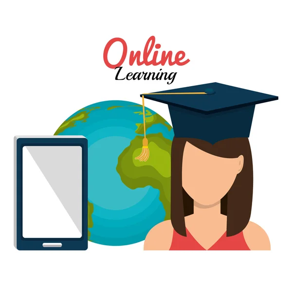 Çevrimiçi öğrenme ve eğitim — Stok Vektör
